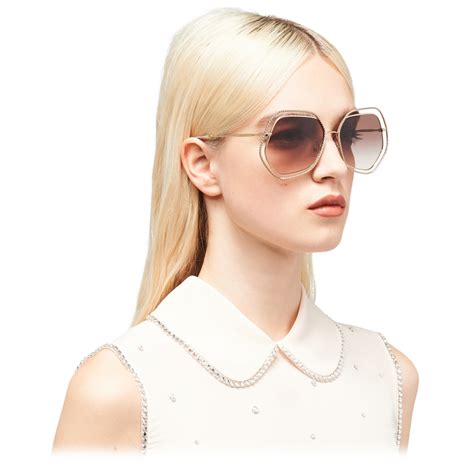 miu miu hexagonal sunglasses|Miu Miu glasses.